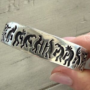 Silver Kokopelli Modern Cuff NA made